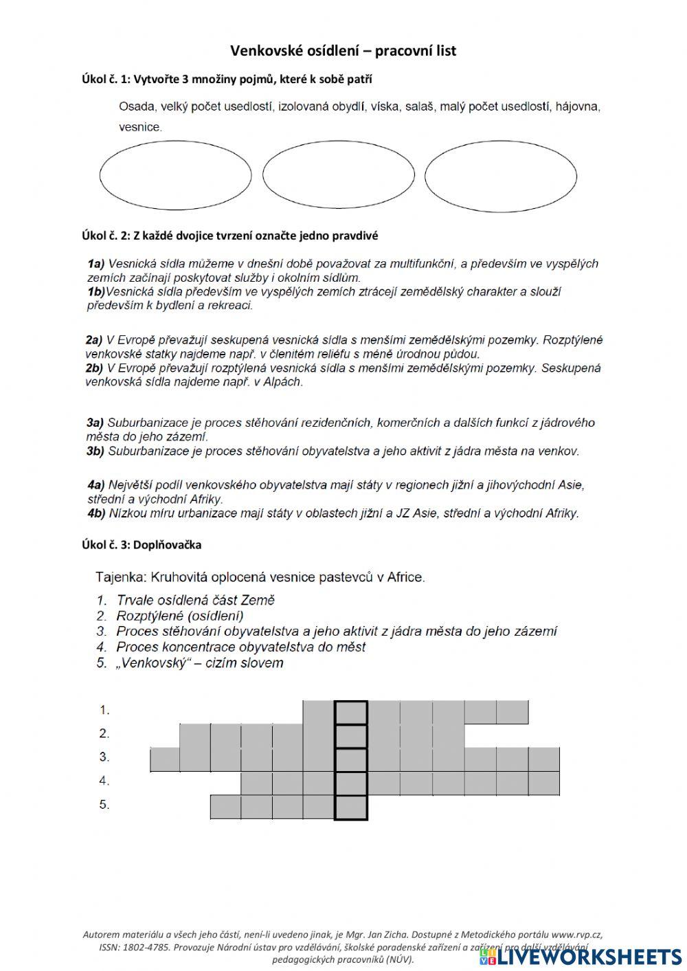 Venkovské osídlení