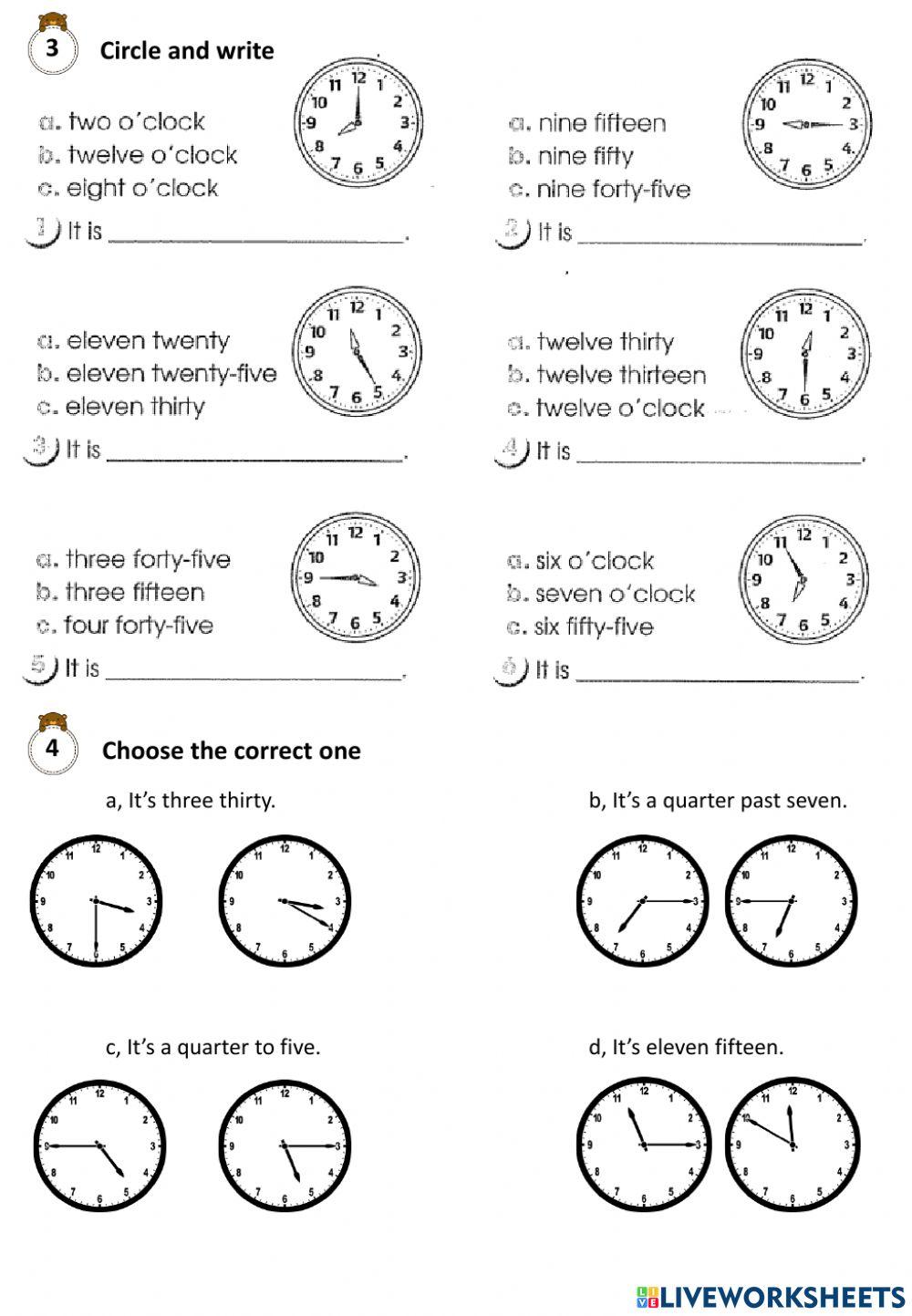 E4 U11.1 What time is it?