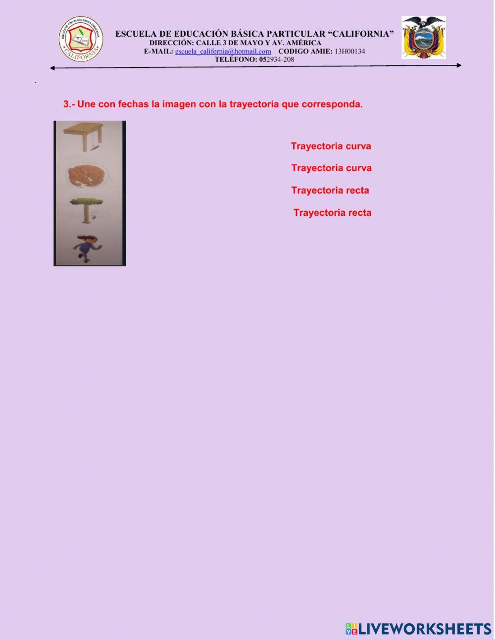 Clases de movimientoss de los objeto