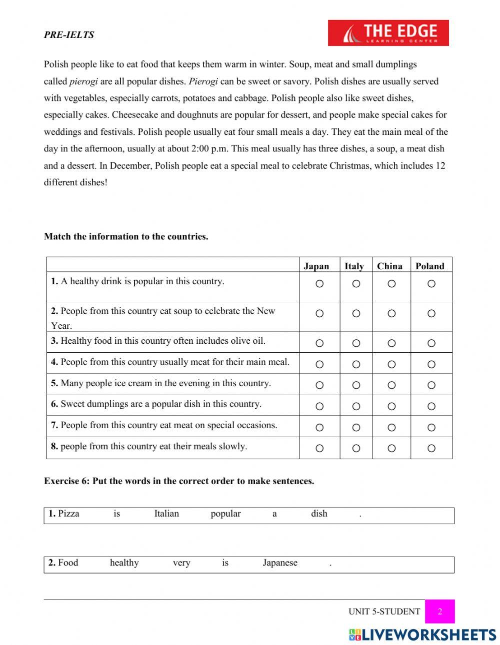 Mindset for ielts foundation -Unit 5 :C. Reading & Writing (p2)