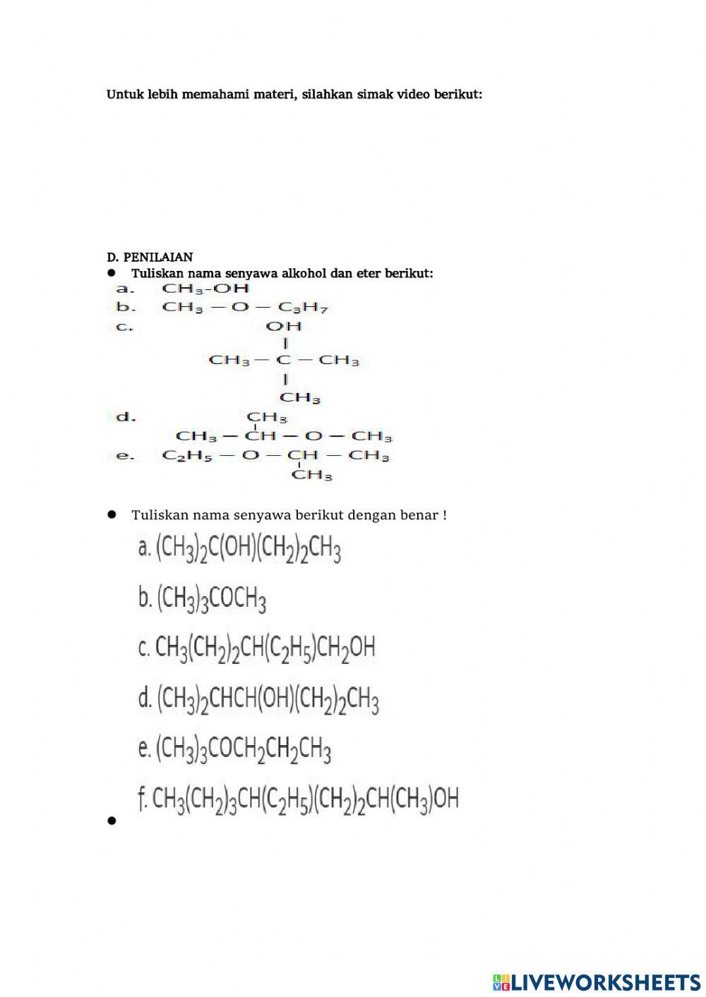 LKPD Penamaan Alkoholdan eter