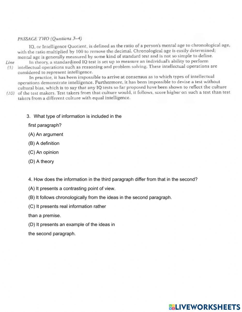 The organization of ideas