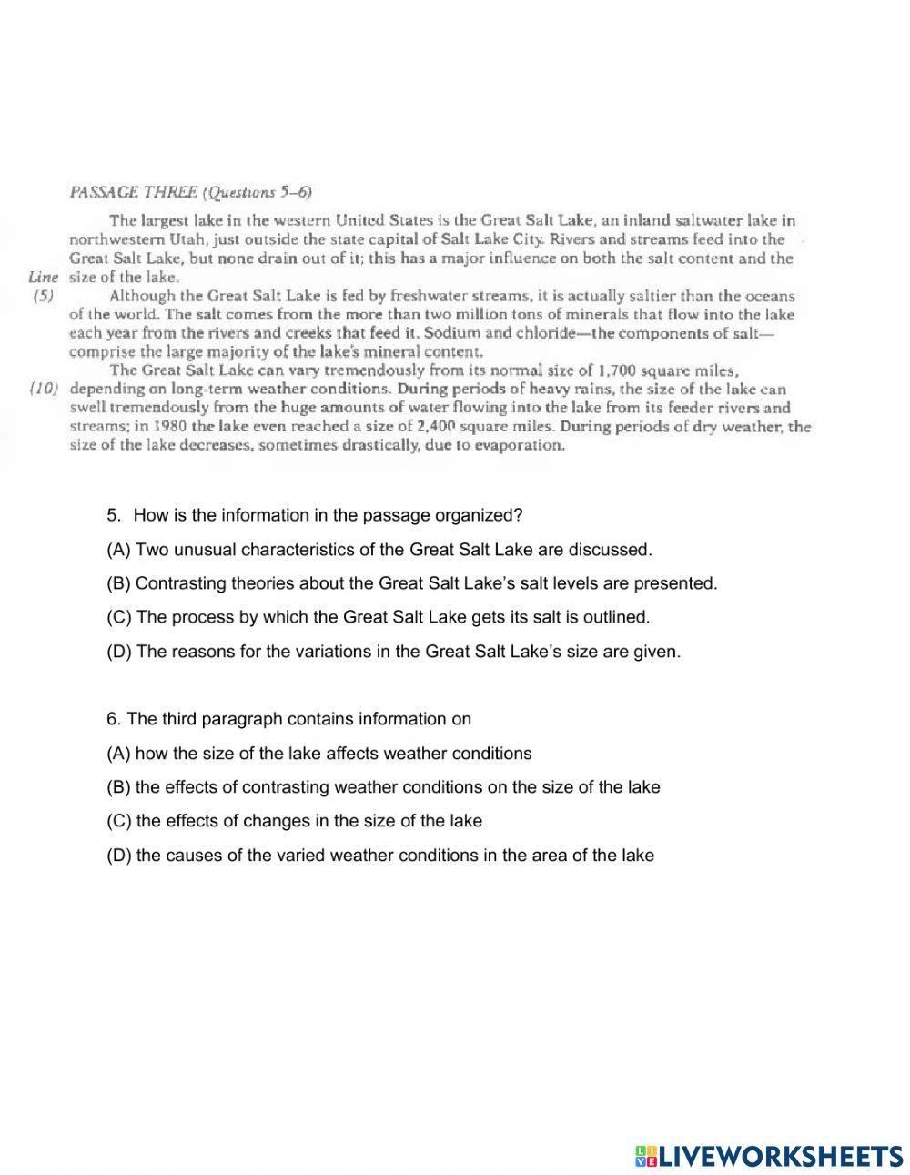 The organization of ideas