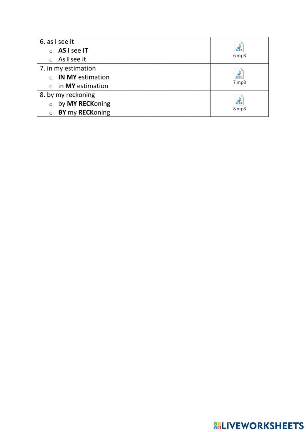 IE3, Unit 5, Speaking, Exercise 1