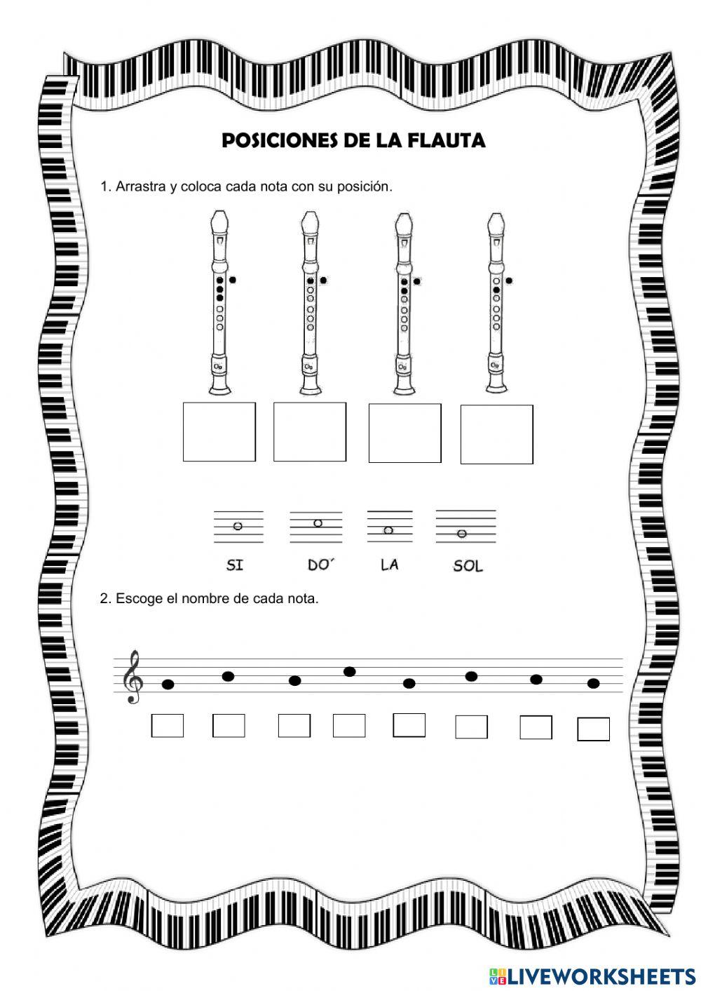 Posiciones de la flauta