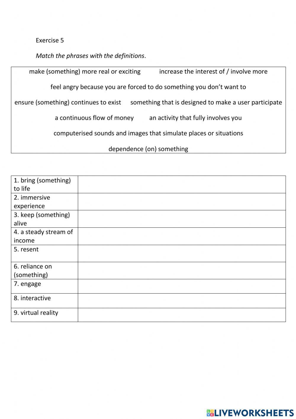 IE3, Unit 5, Speaking, Exercise 5