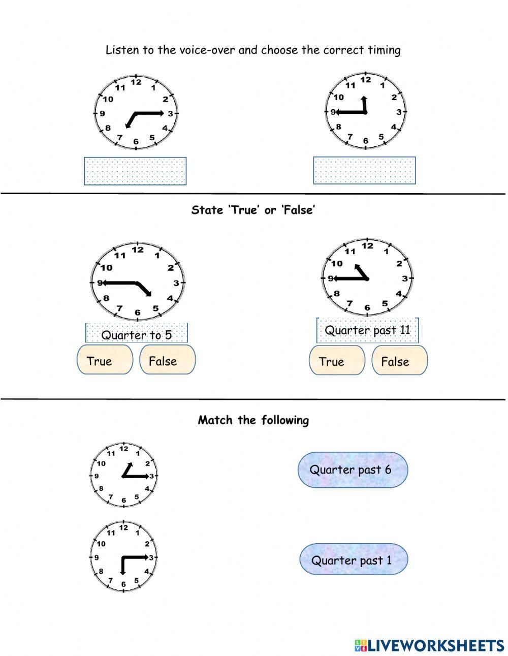 Lesson 5 A, Worksheet 5