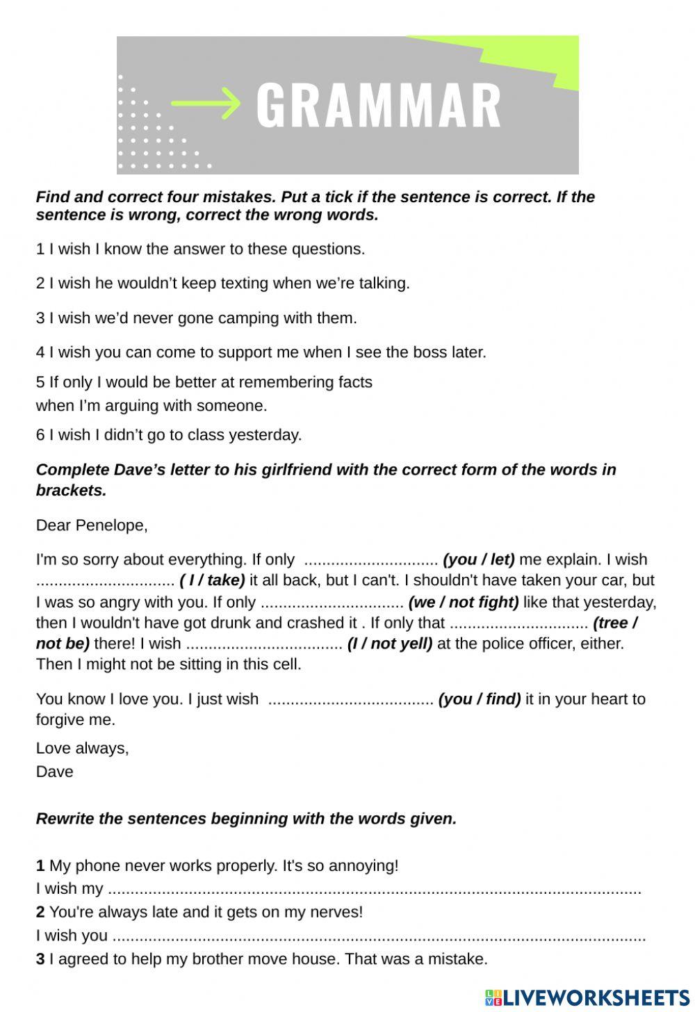 Outcomes Unit6 Grammar
