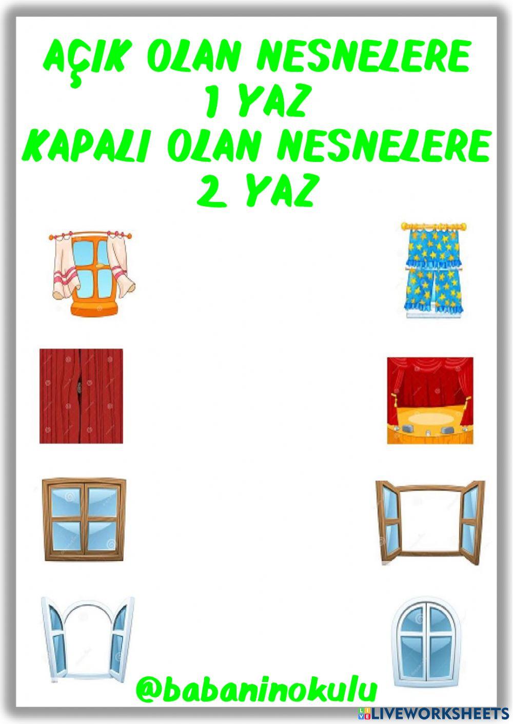 AÇIK - KAPALI AÇIK - KAPALI