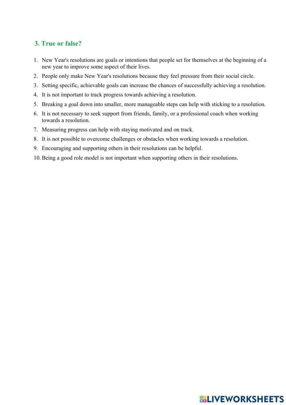 New Year Resolutions B2