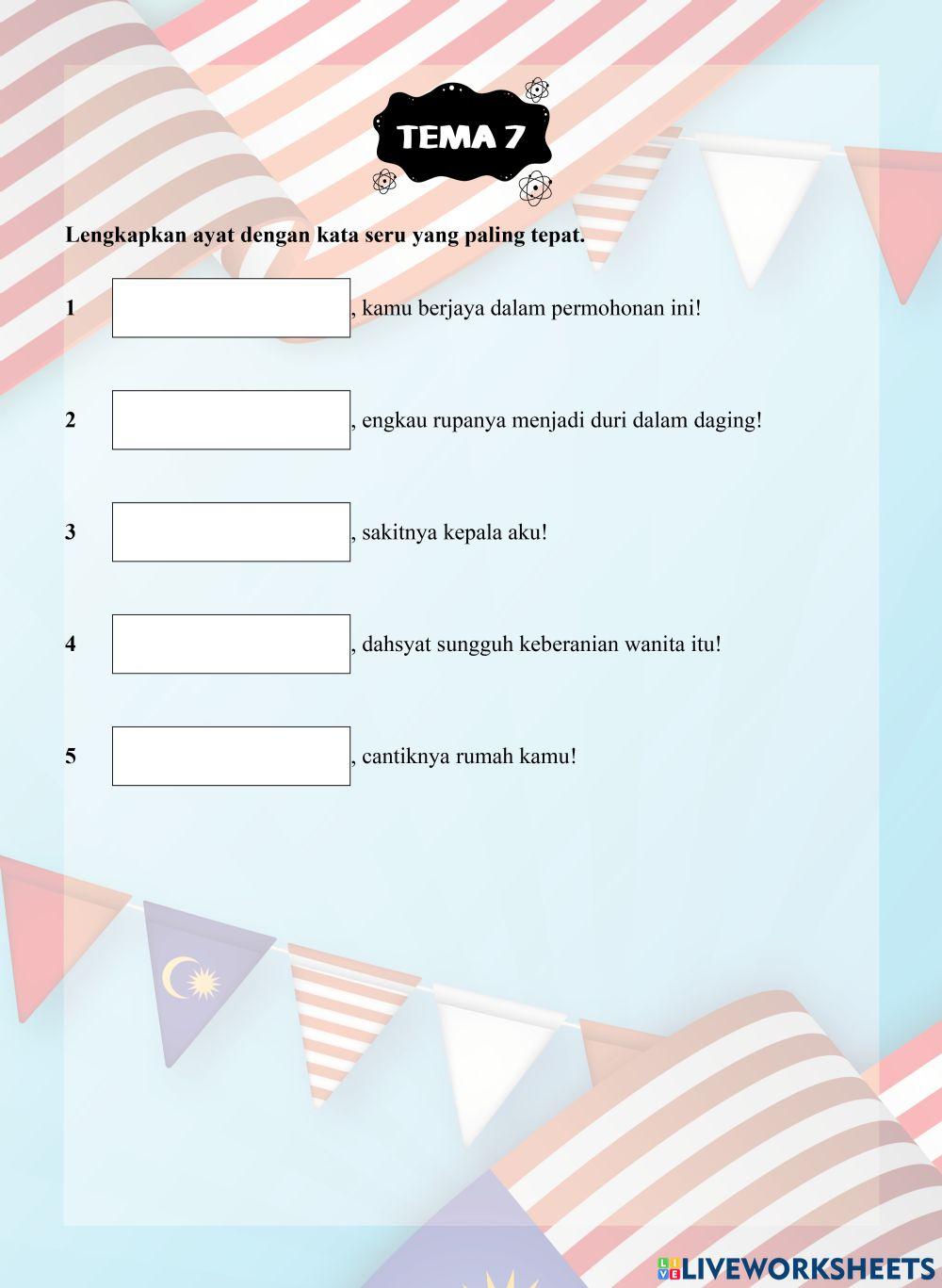 Tutor Sukses 2023-24 Bahasa Melayu Tahun 6 - Tema 7