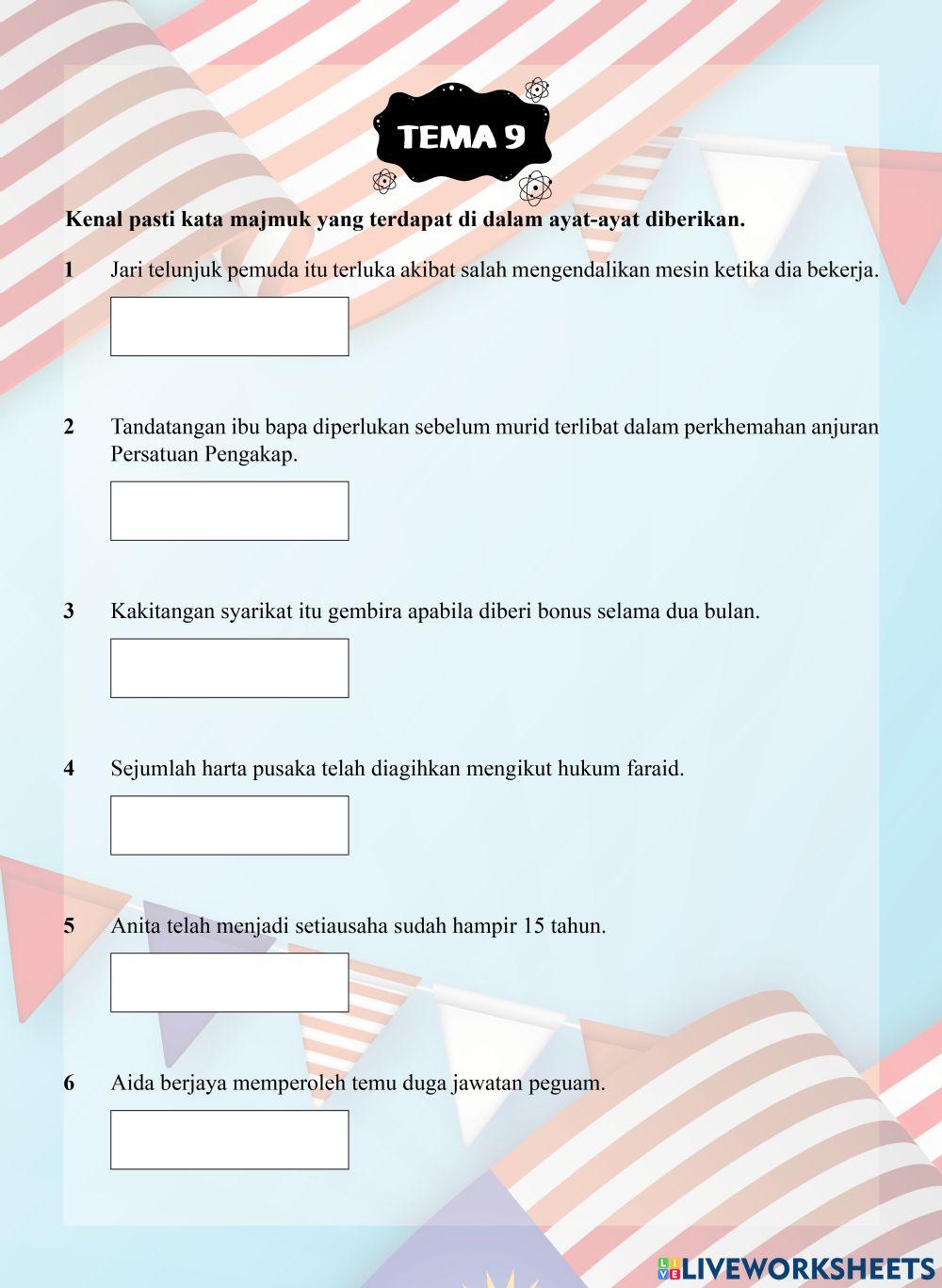 Tutor Sukses 2023-24 Bahasa Melayu Tahun 6 - Tema 9