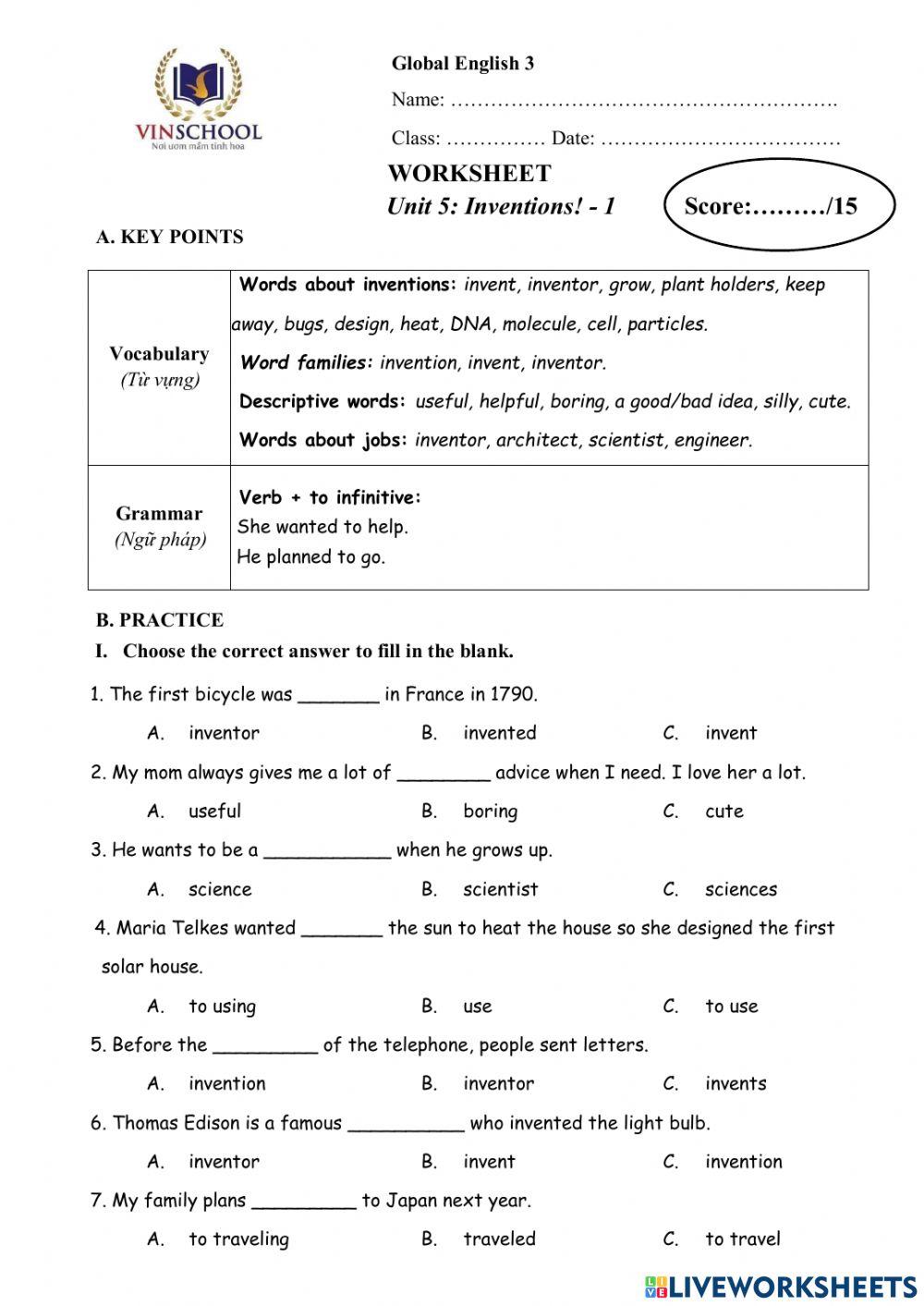 S3 - Unit 5 - Invention