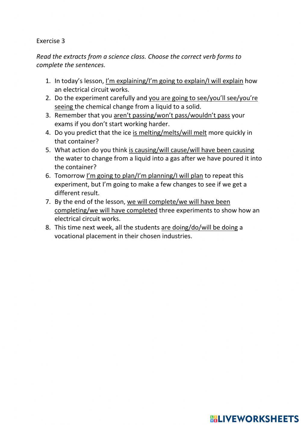 IE3, Unit 6, Grammar and Vocabulary, Exercise 3