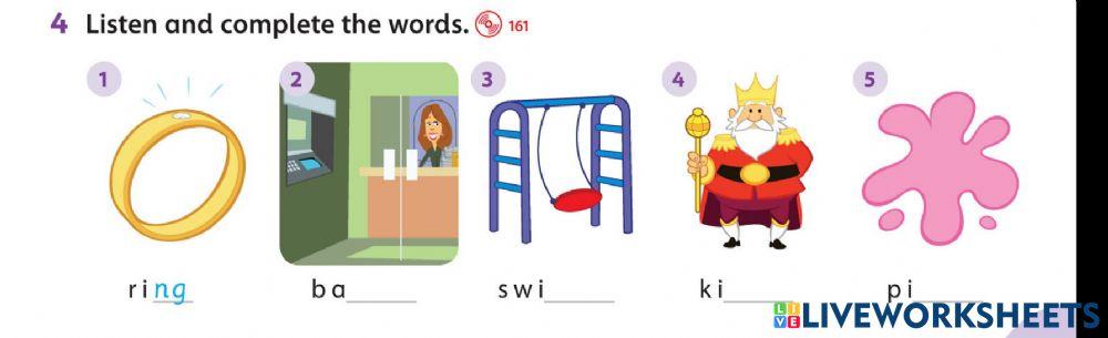 Listening dictation Vocabulary