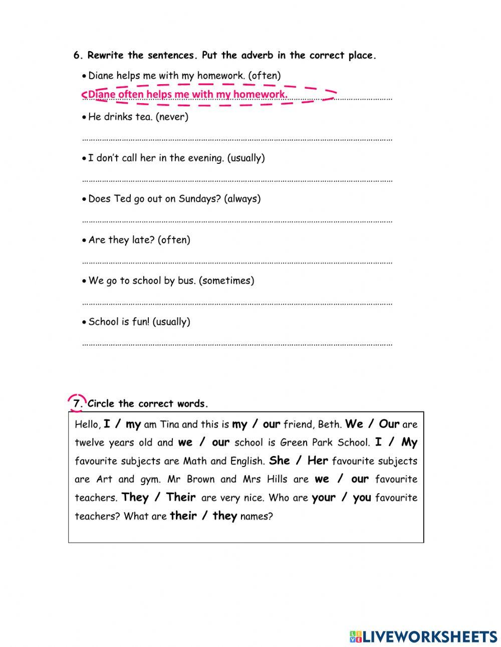 A' class grammar revision