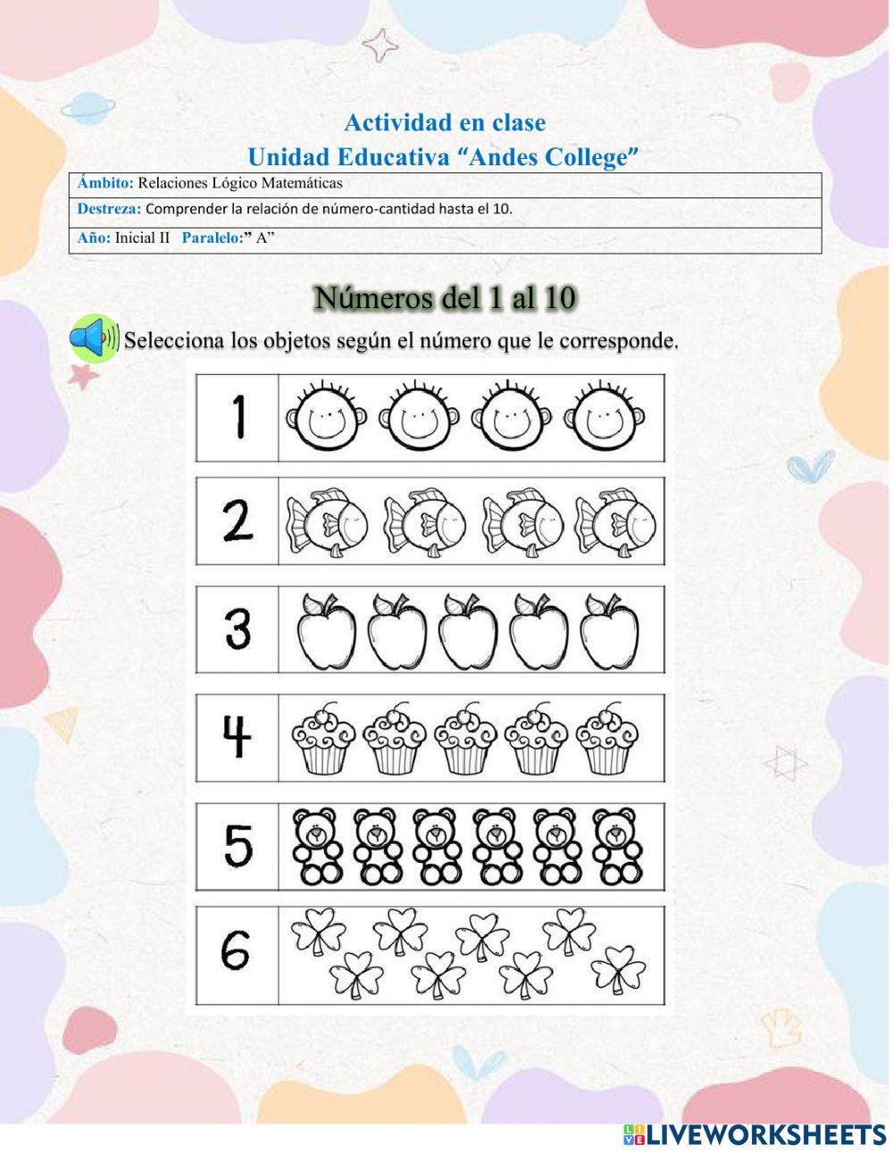 Números del 1 al 10