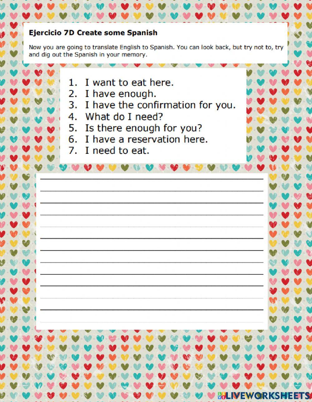 Leccion de vocabulario 7