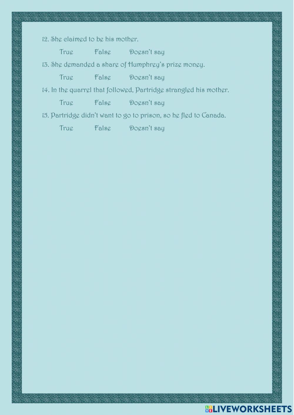 How's your Mother? (pages 27-31)