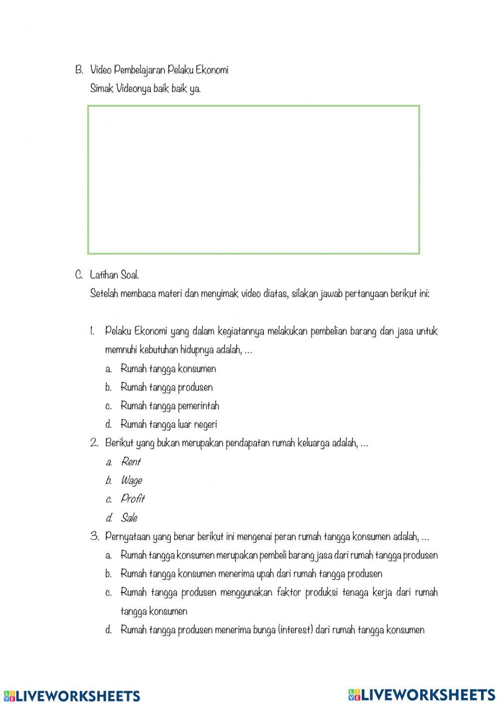 Lembar kerja peserta didik