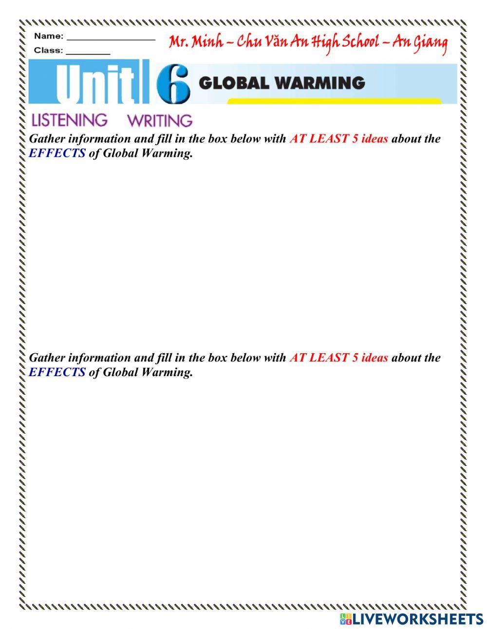 English 11 - Unit 6 - Speaking-Listening-Writing