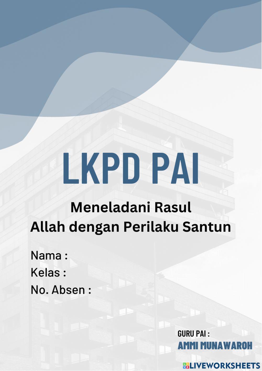 LKPD-Meneladani Rasul Allah dengan Perilaku Santun