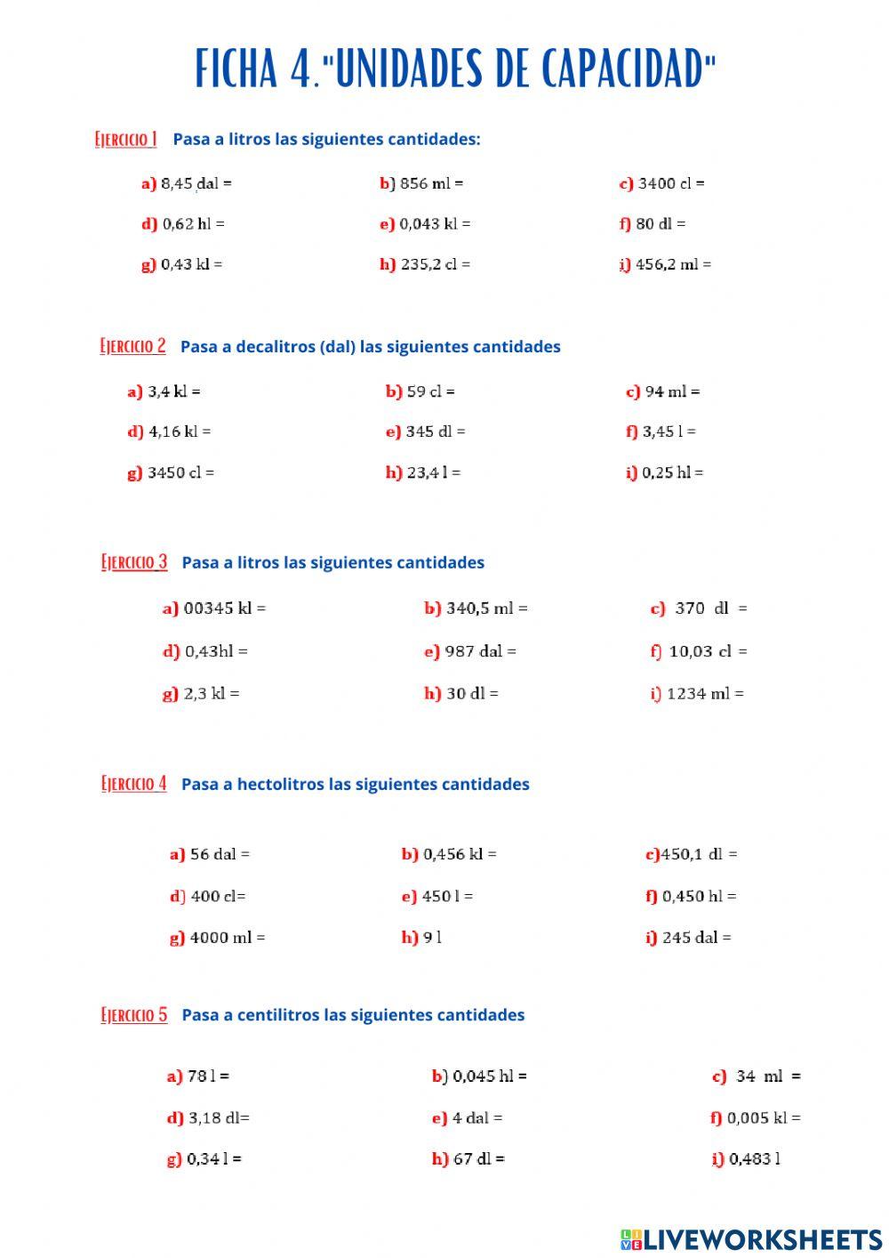 Unidades de capacidad