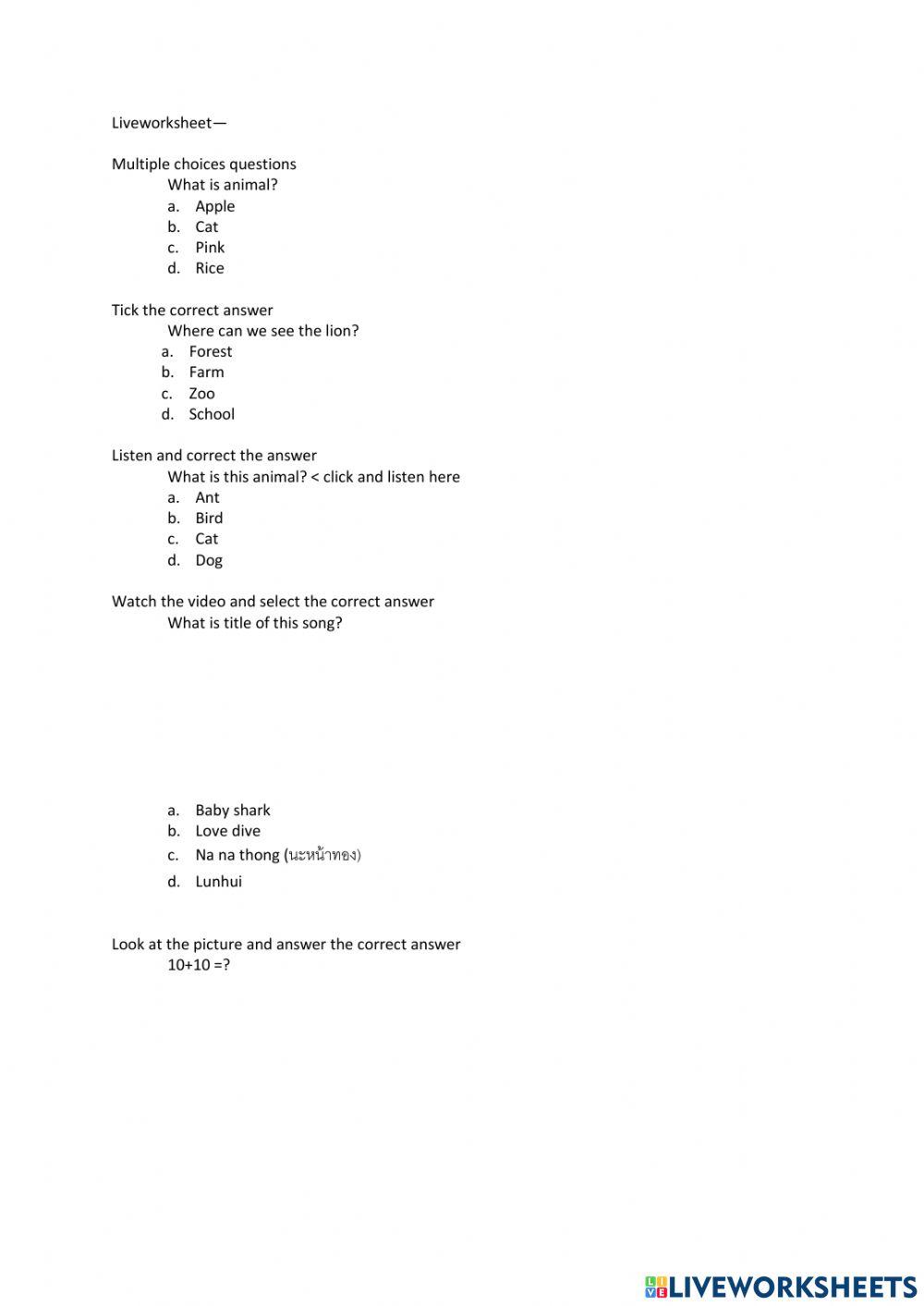 Liveworksheettesting00