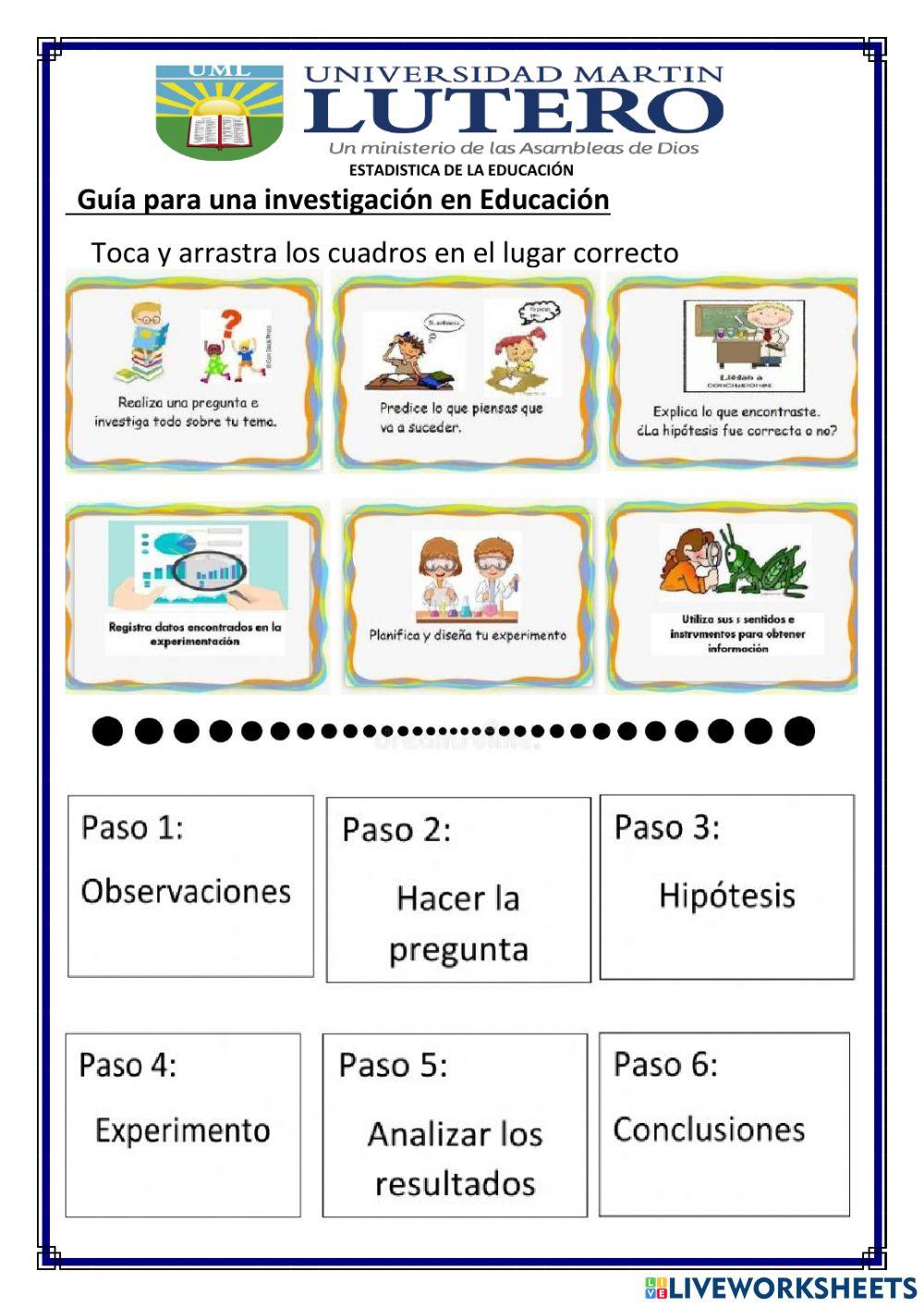 Pasos de una investigacion