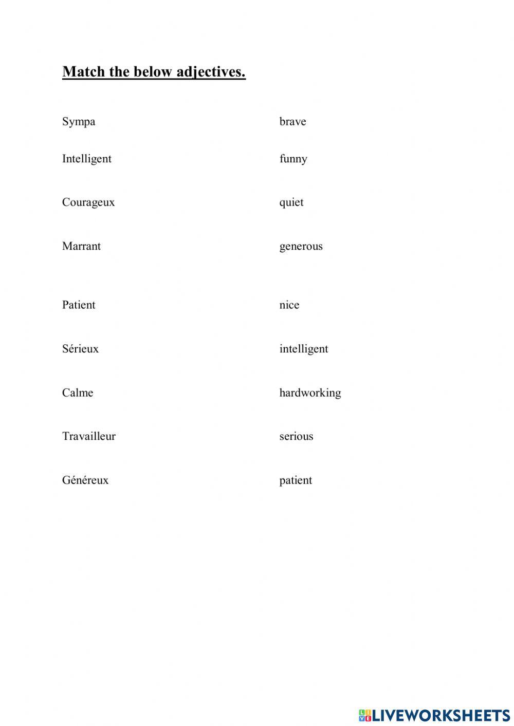 Adjectives to describe personality