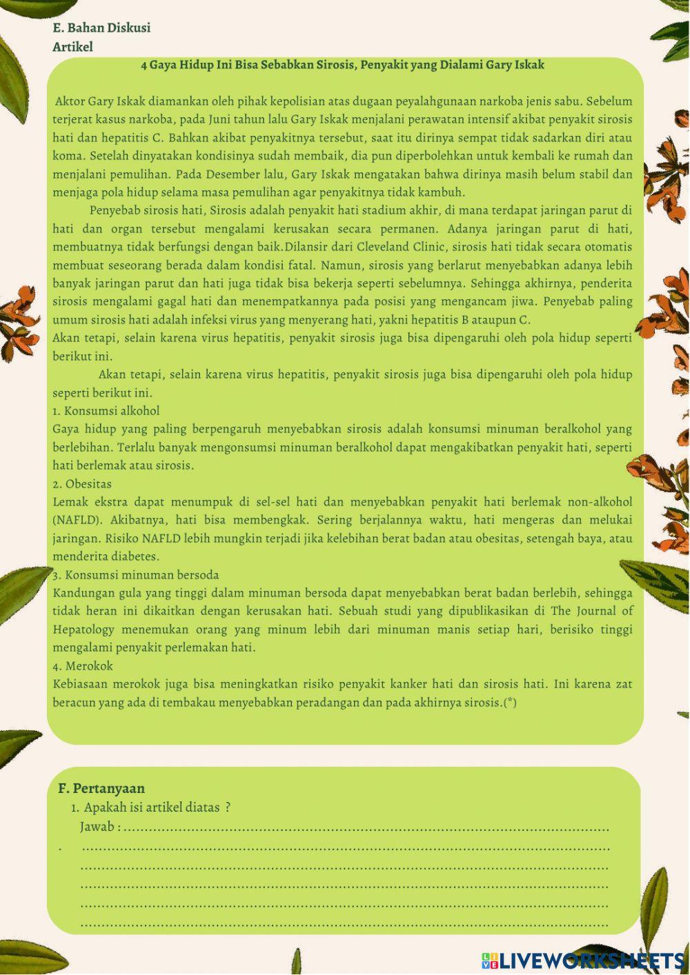 Pola hidup pengaruh terhadap kelainan ekskresi