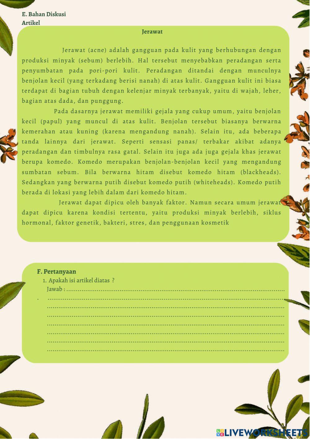 Pola hidup pengaruh terhadap kelainan ekskresi