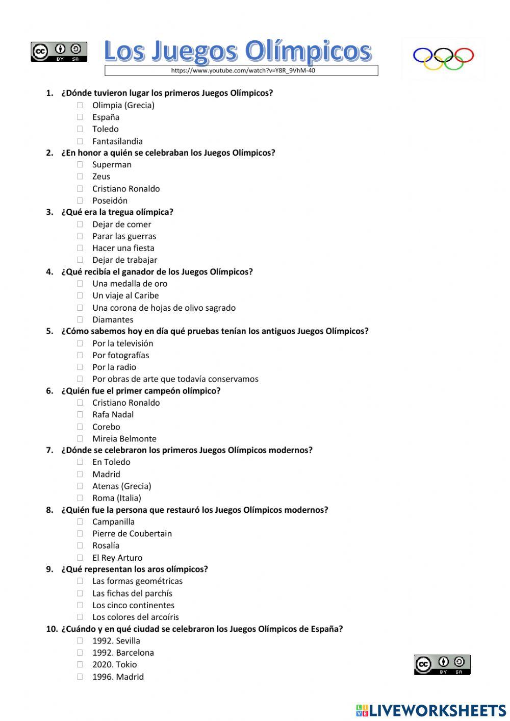Los juegos olímpicos