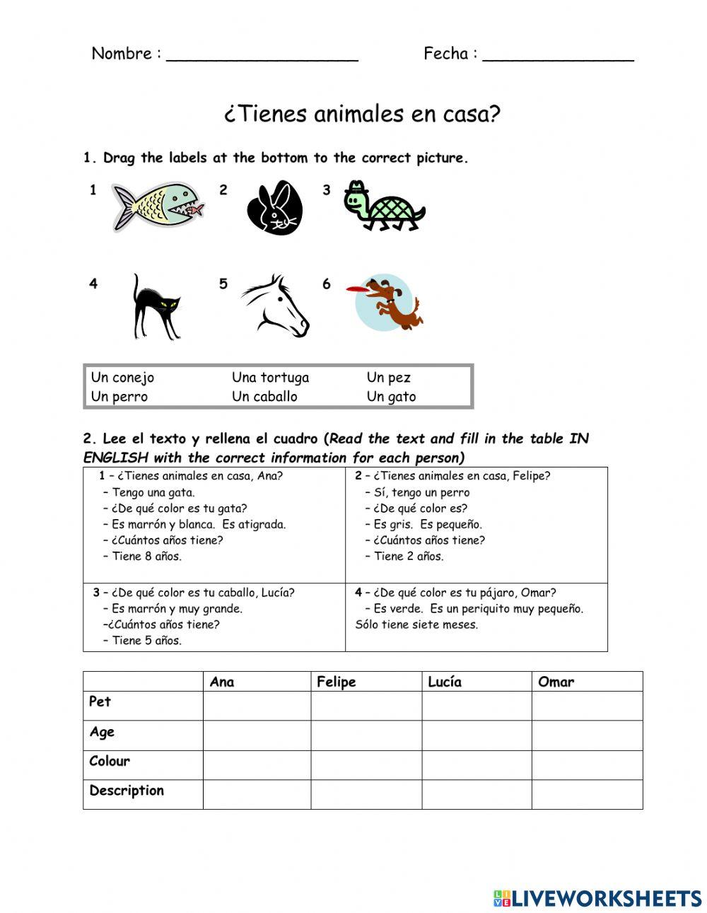 Tienes animales en casa