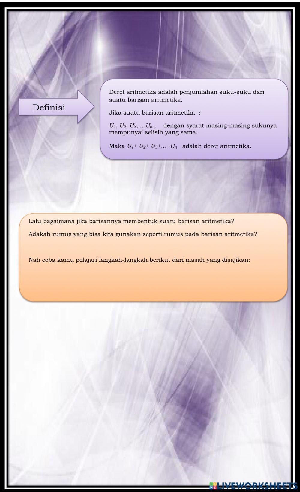 LKPD Deret Aritmetika