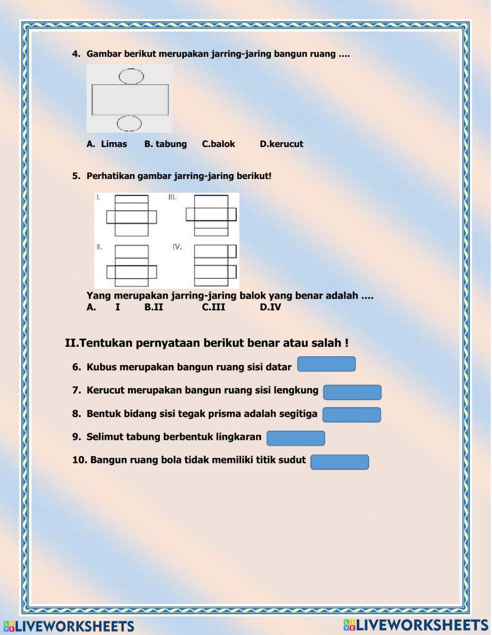 LKPD 1 sifat Bangun ruang