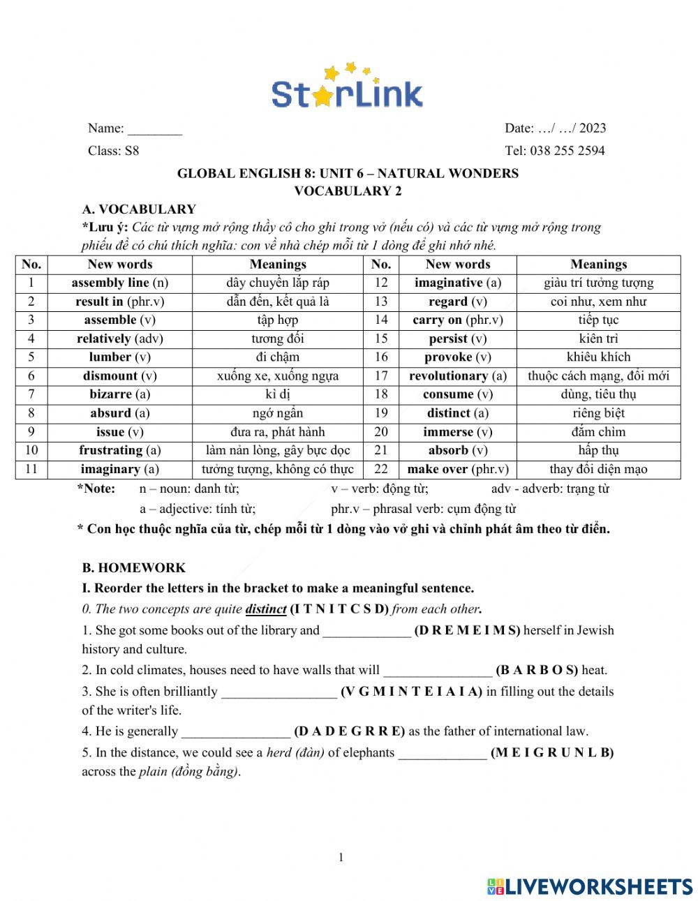 Foreign teacher-S8-Week 21-U6-Vocab 2