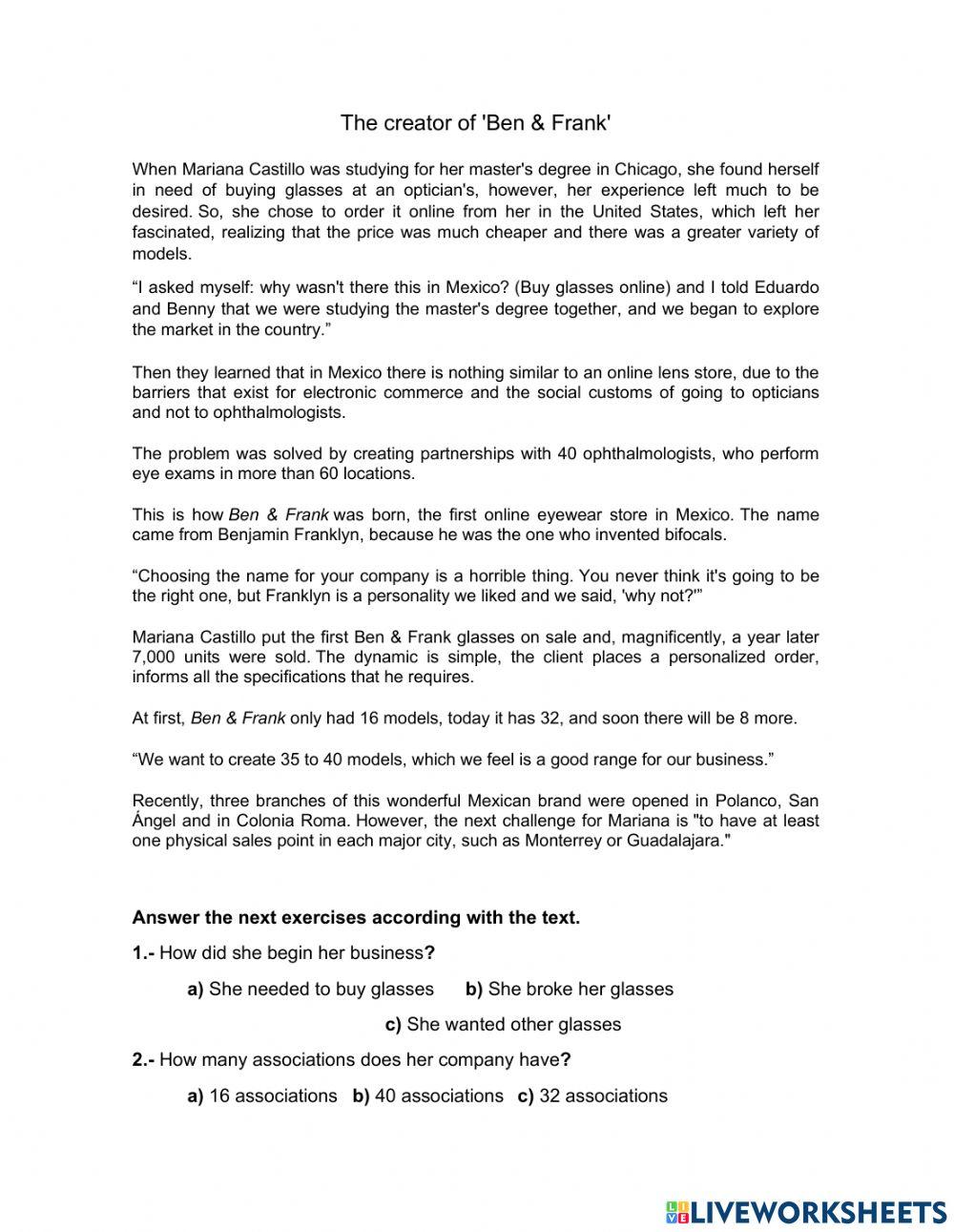 Mexican Entrepreneur Reading