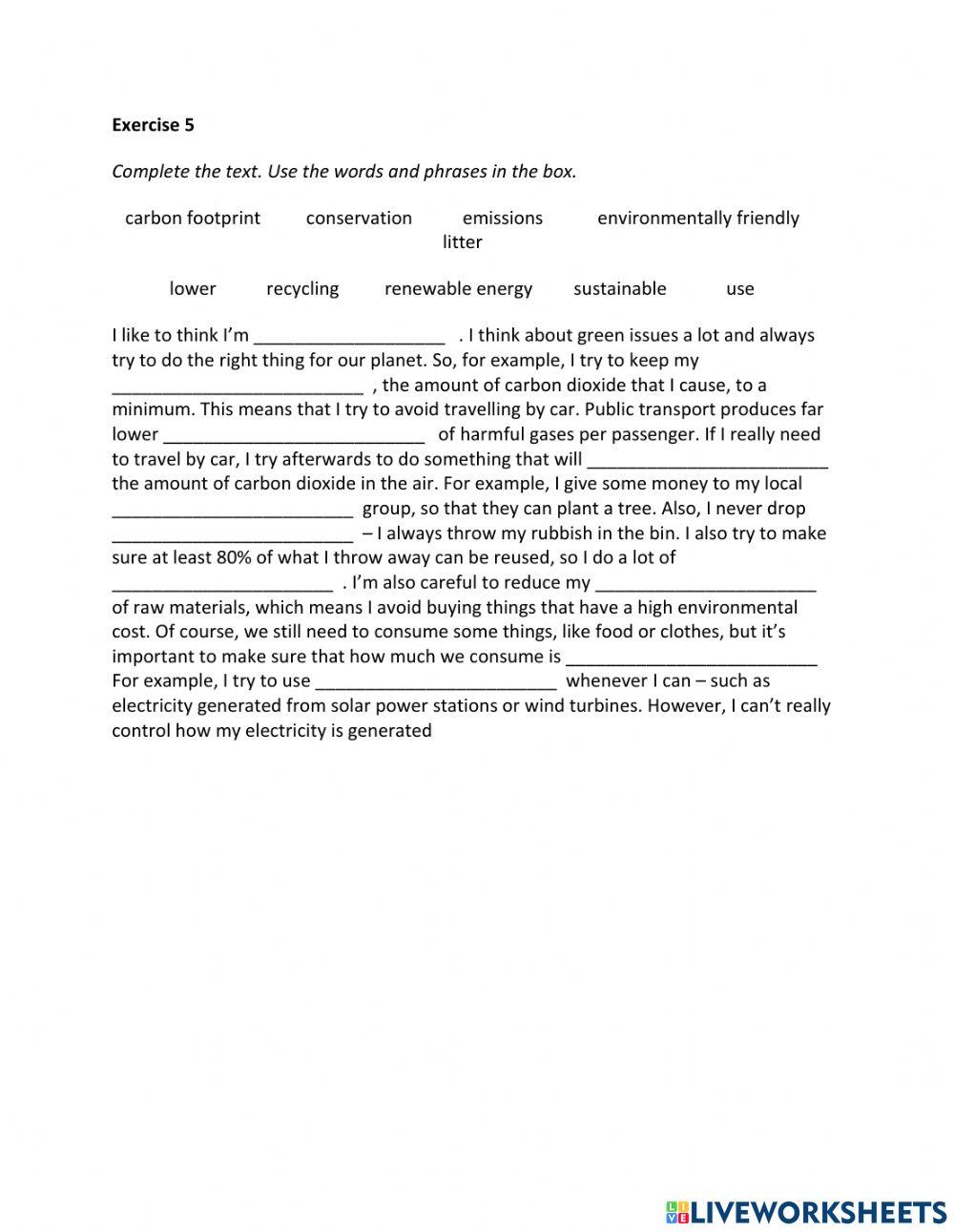 IE2, Unit 6, Vocabulary & Grammar, Exercise 5