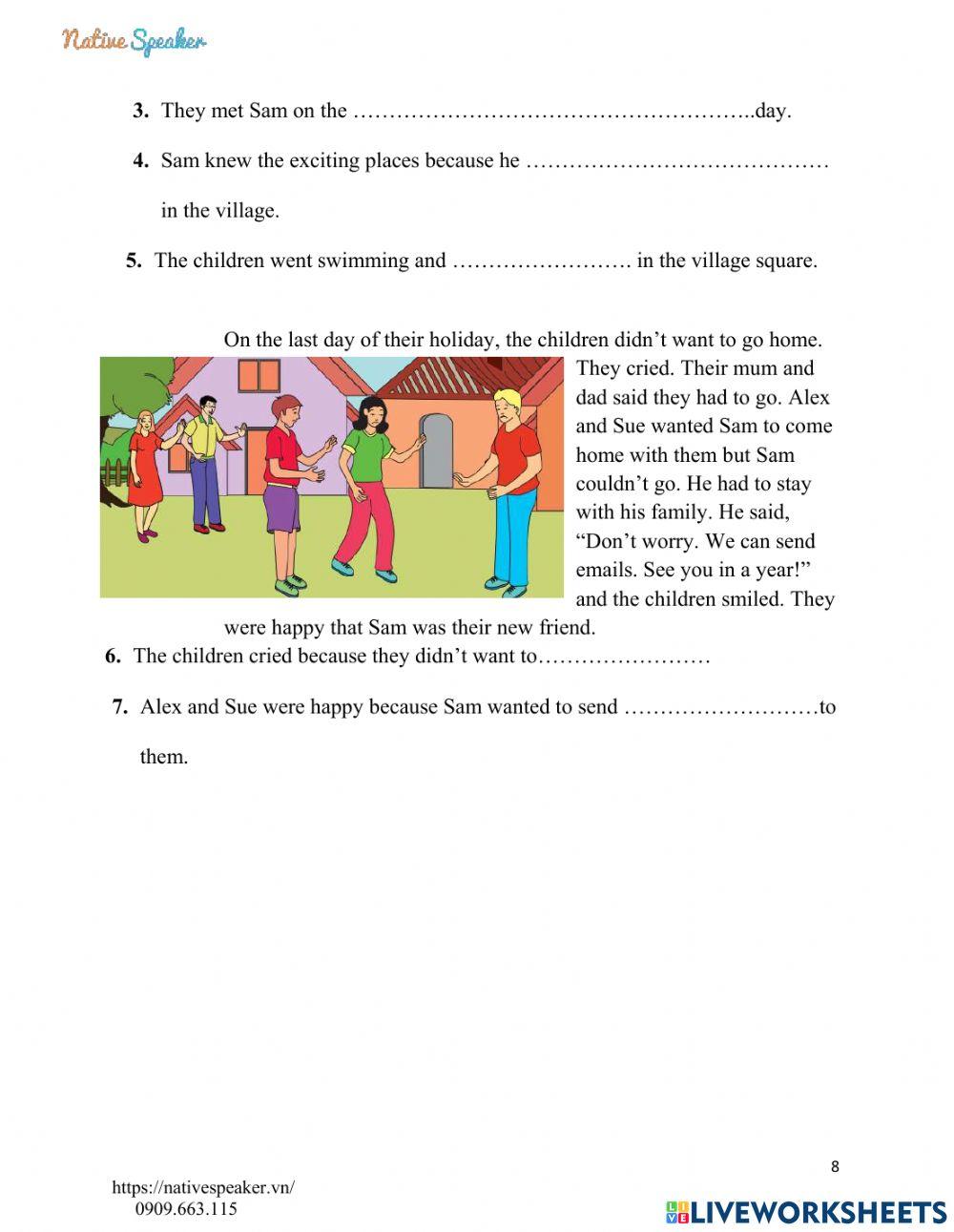 Practice movers- reading and writing 4