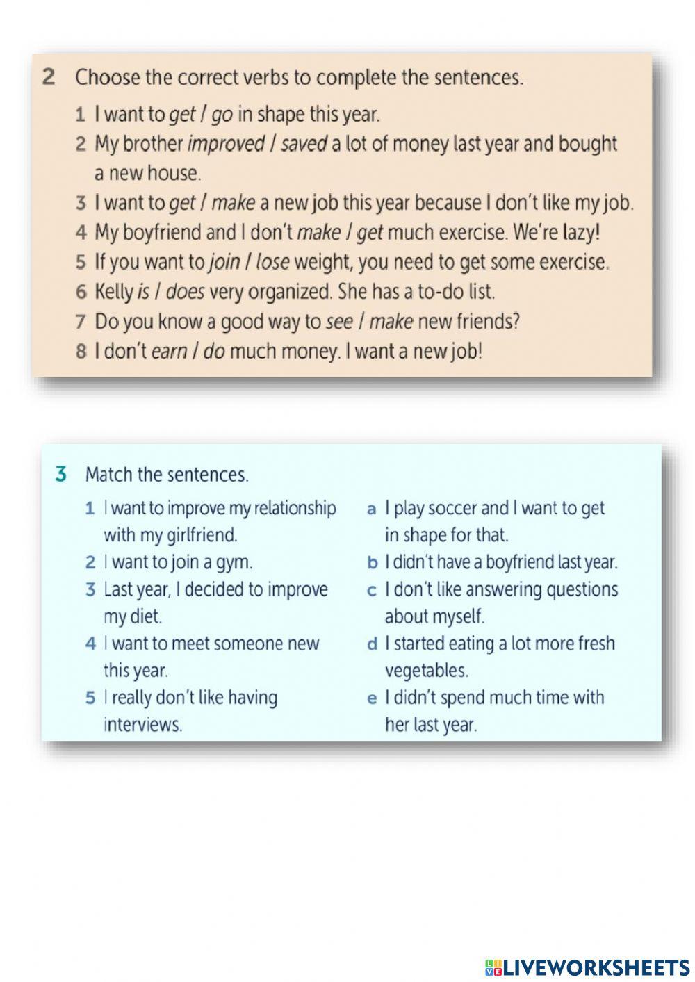 RESOLUTIONS VOCABULARY