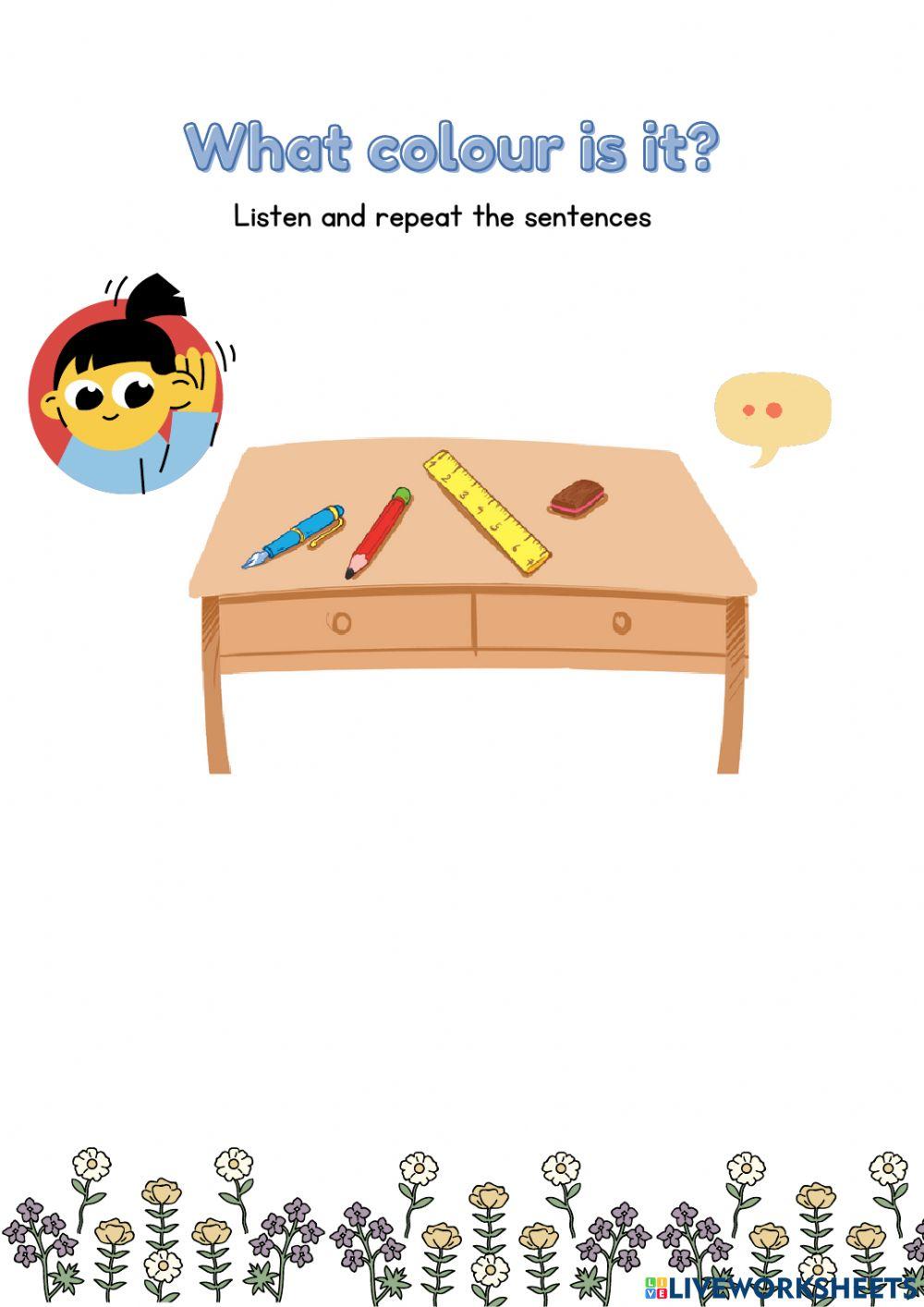 Colours - Listen and repeat