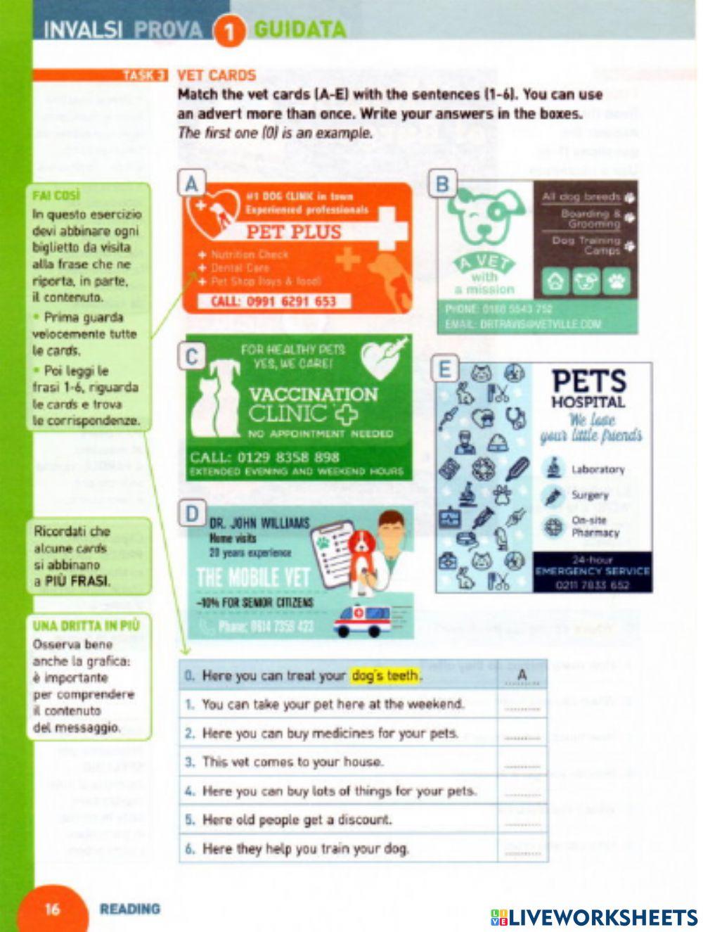 Invalsi guided reading test 1