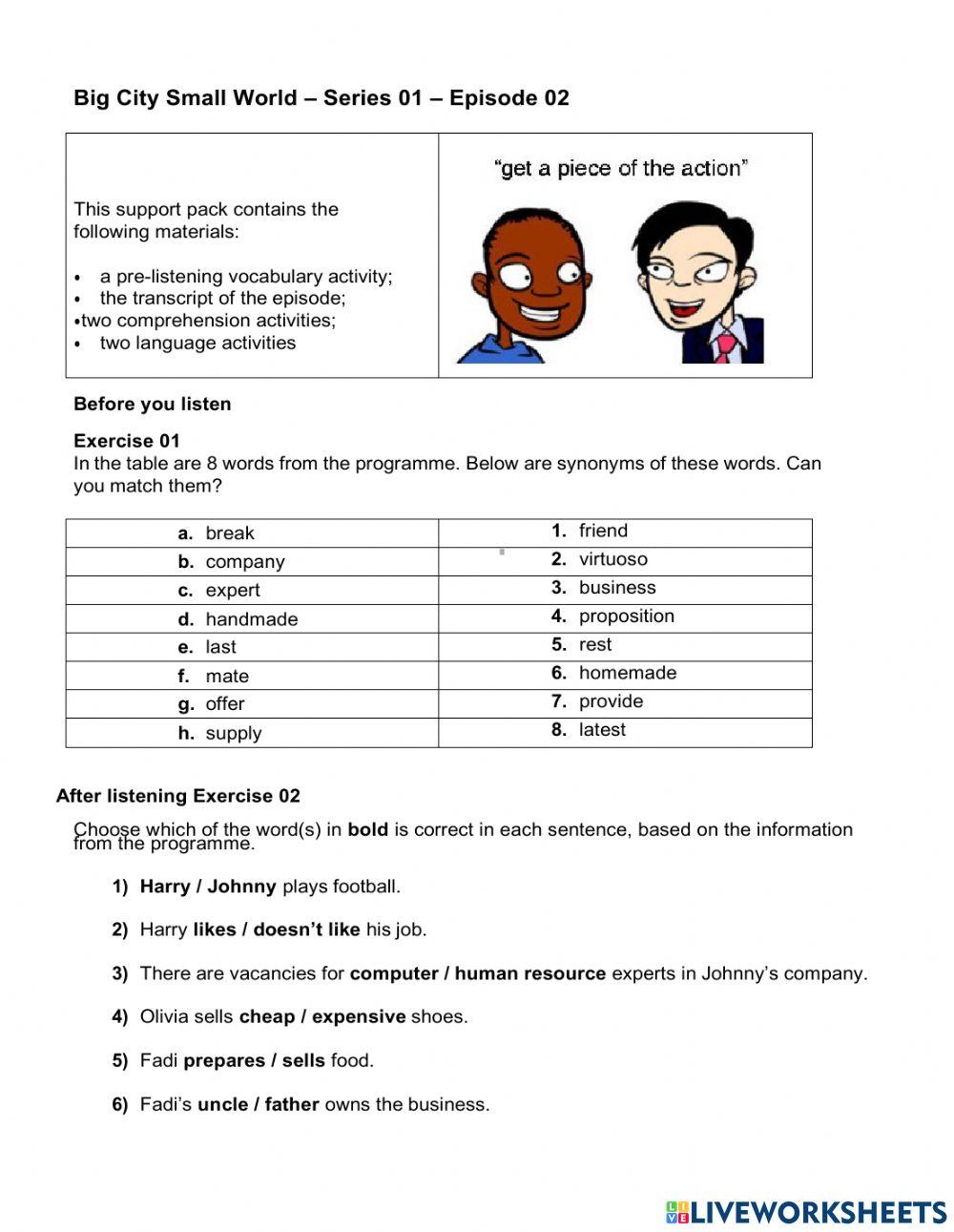 Big City Small World – Series 01 – Episode 02