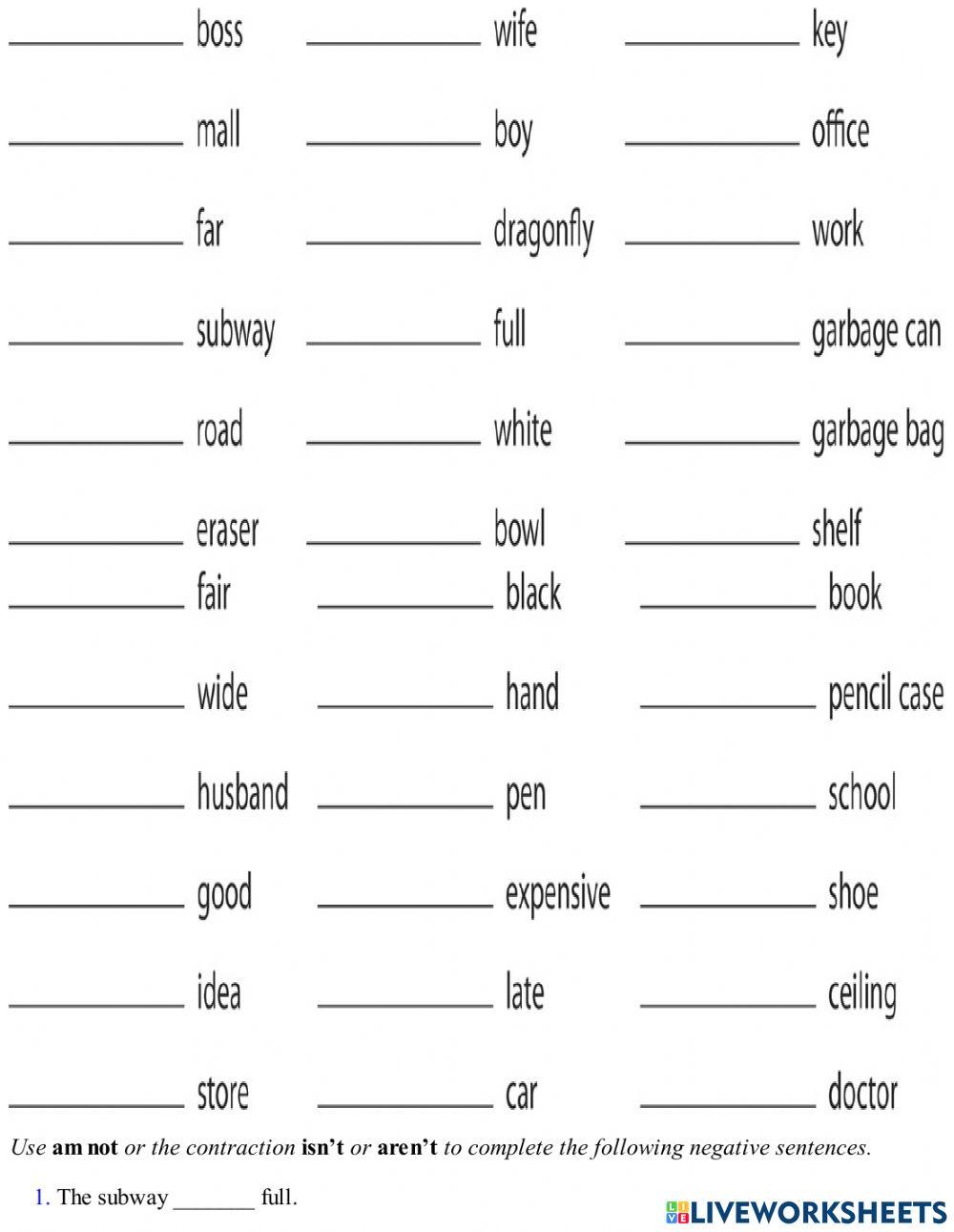 Present simple negative