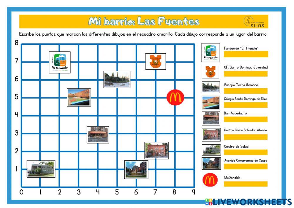 -MI BARRIO: LAS FUENTES- Ej de coordenadas
