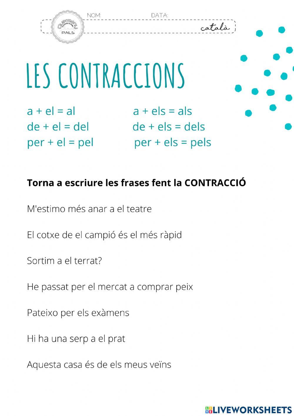 Les contraccions