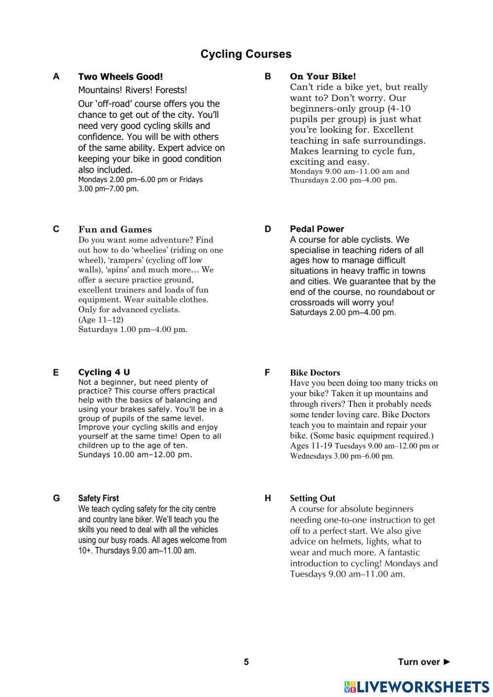 B1 reading and writing grado (10) seguno periodo