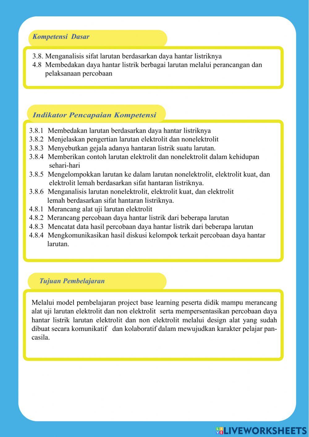 Elektrolit dan non elektrolit