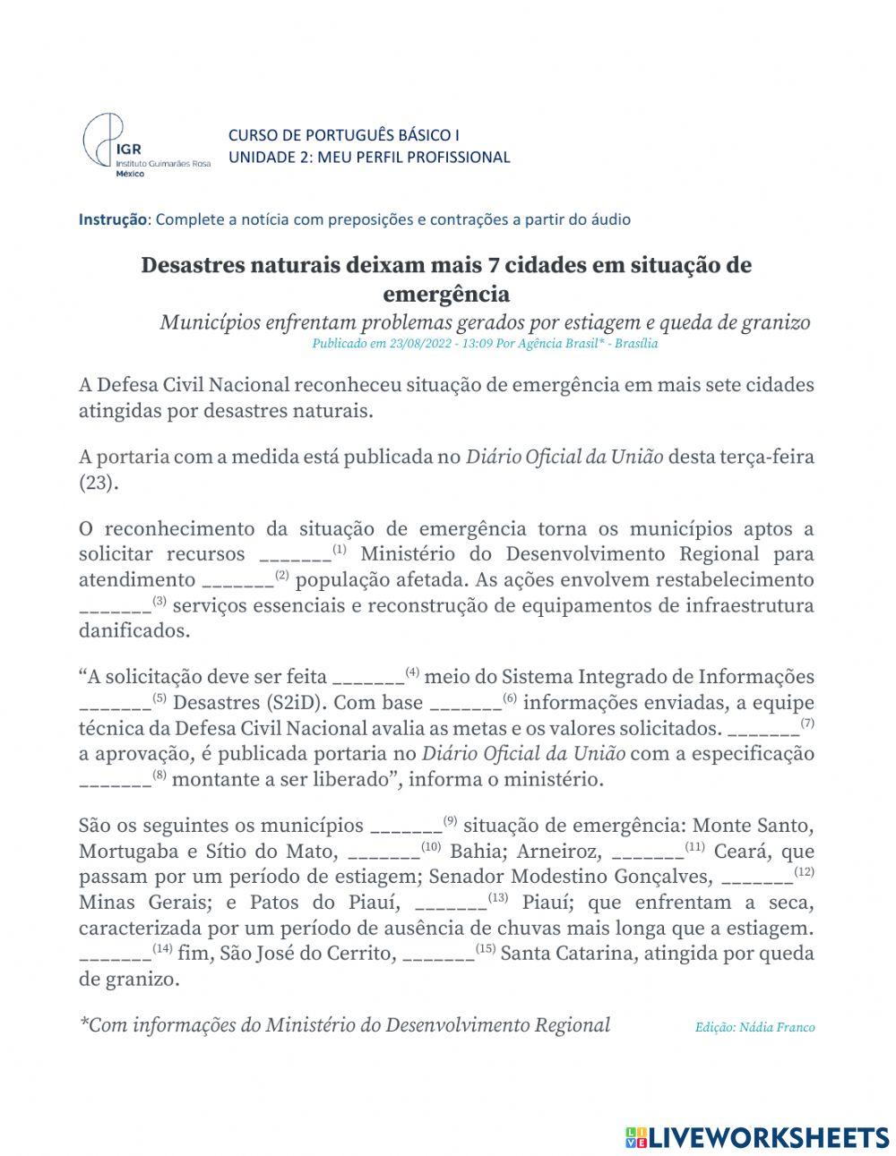 Contrações e Preposições